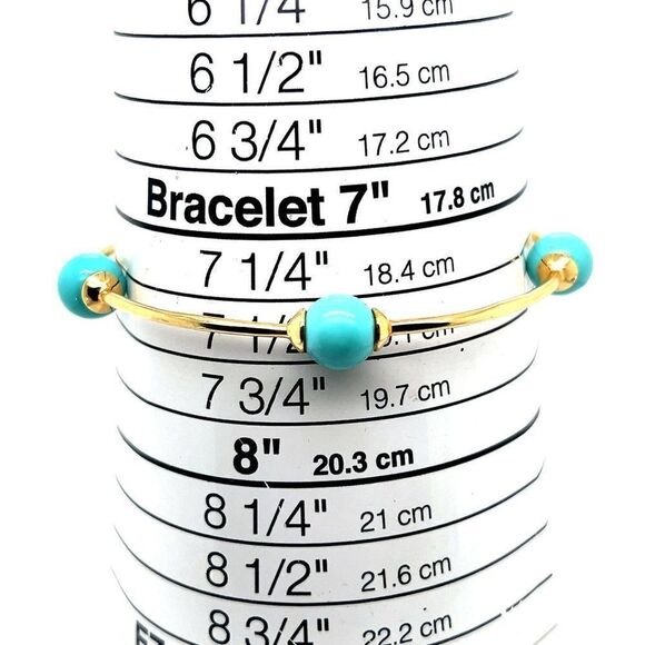 18k Yellow Gold Ippolita 5-Turquoise Bangle - Picture 5 of 6